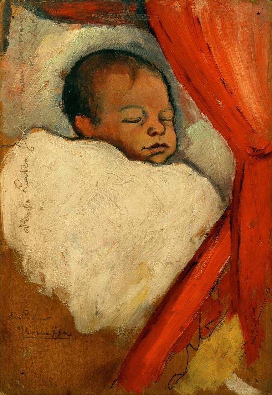 Walter, tre dage gammel af August Macke