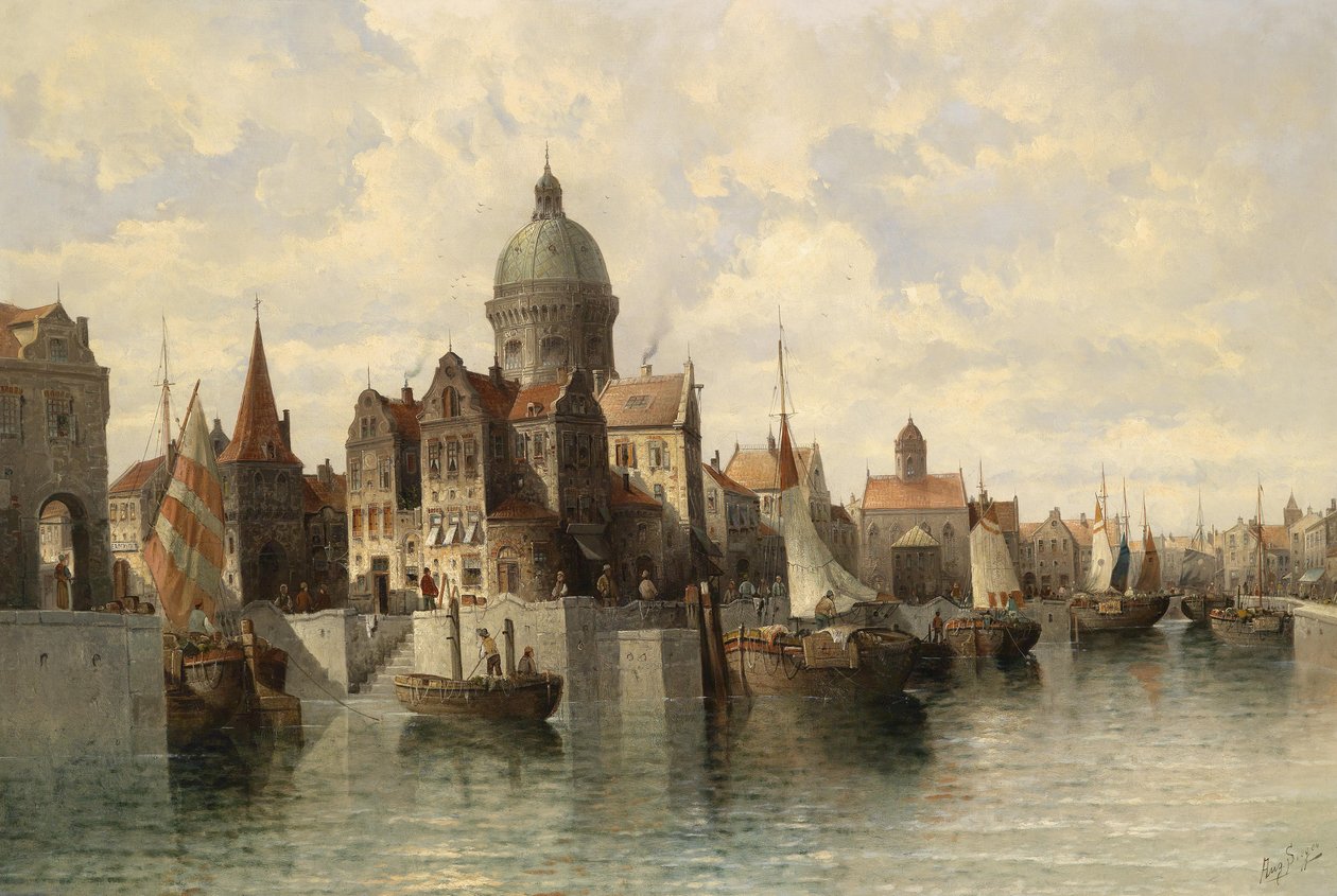 Udsigt over Amsterdam af August von Siegen