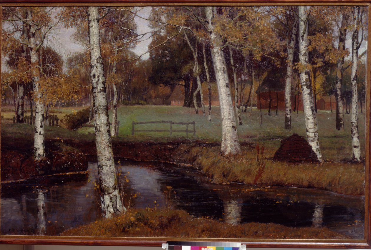 Landskab af Overbeck, Fritz (1869-1909). Olie på lærred af August Overbeck