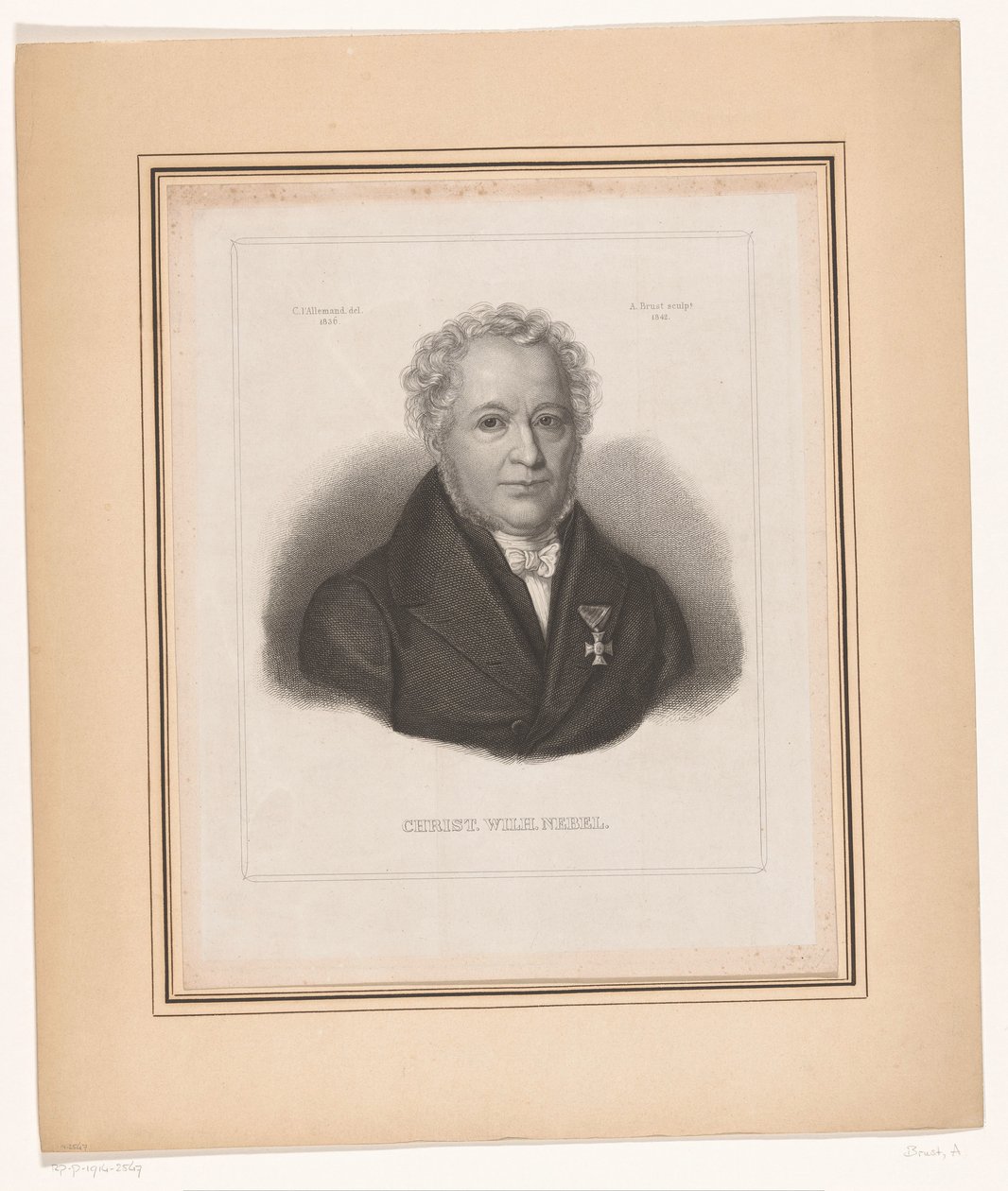 Portræt af Kristus. Wilh. Nebel af August Brust