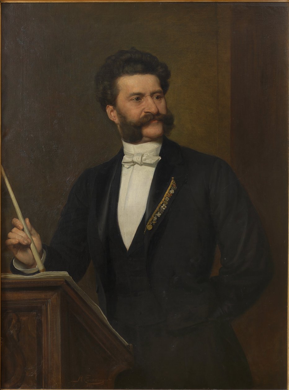 Portræt af Johann Strauss 1825-1899, 1888. af August Eisenmenger