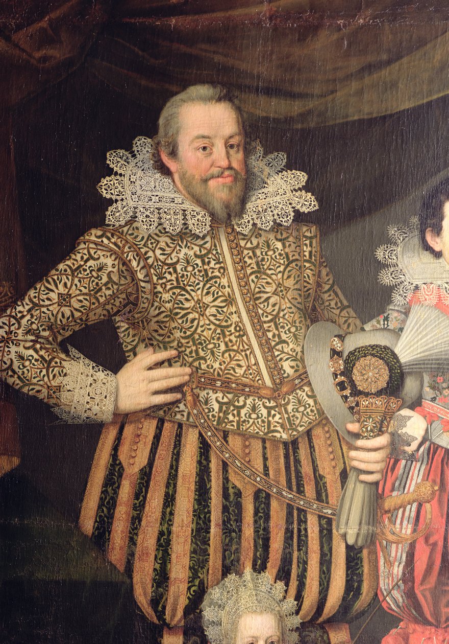 Moritz den lærde og hans familie (detalje af 247514) af August Erich