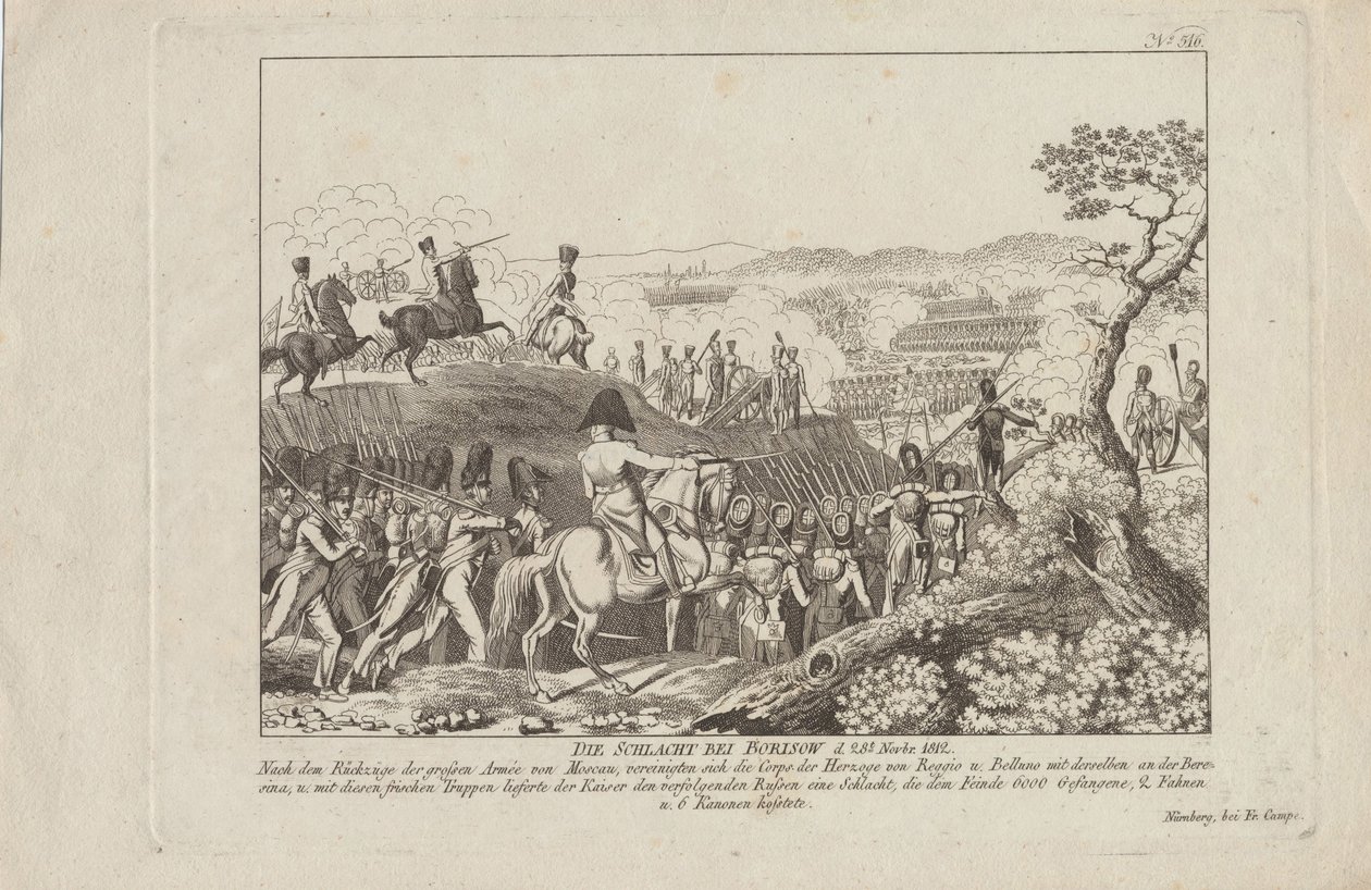 Slaget ved Borisov den 28. november 1812 af August Friedrich Andreas Campe