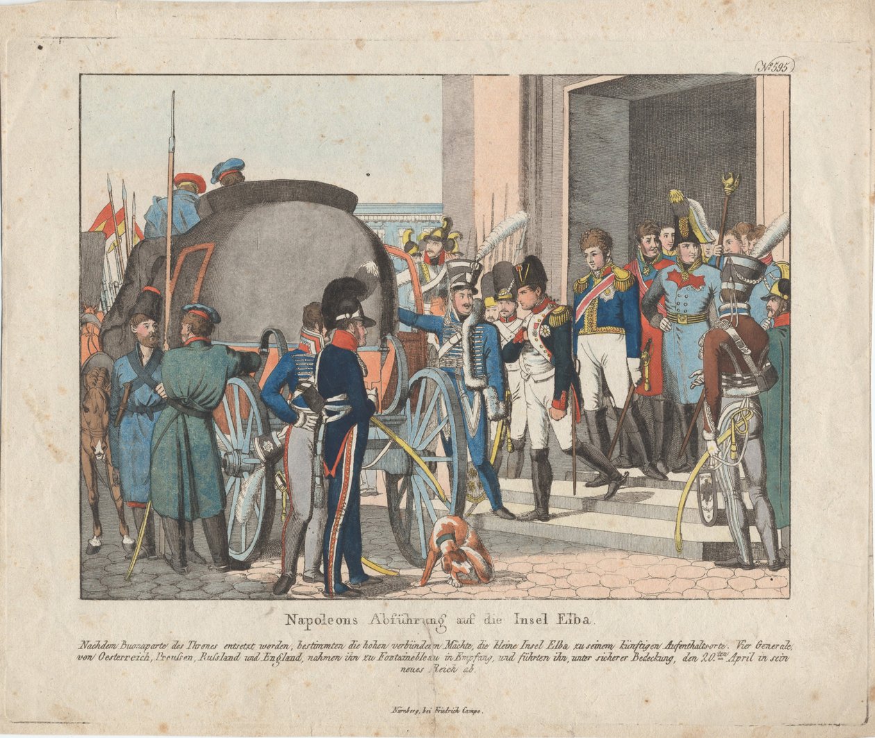 Napoleons afgang til øen Elba af August Friedrich Andreas Campe