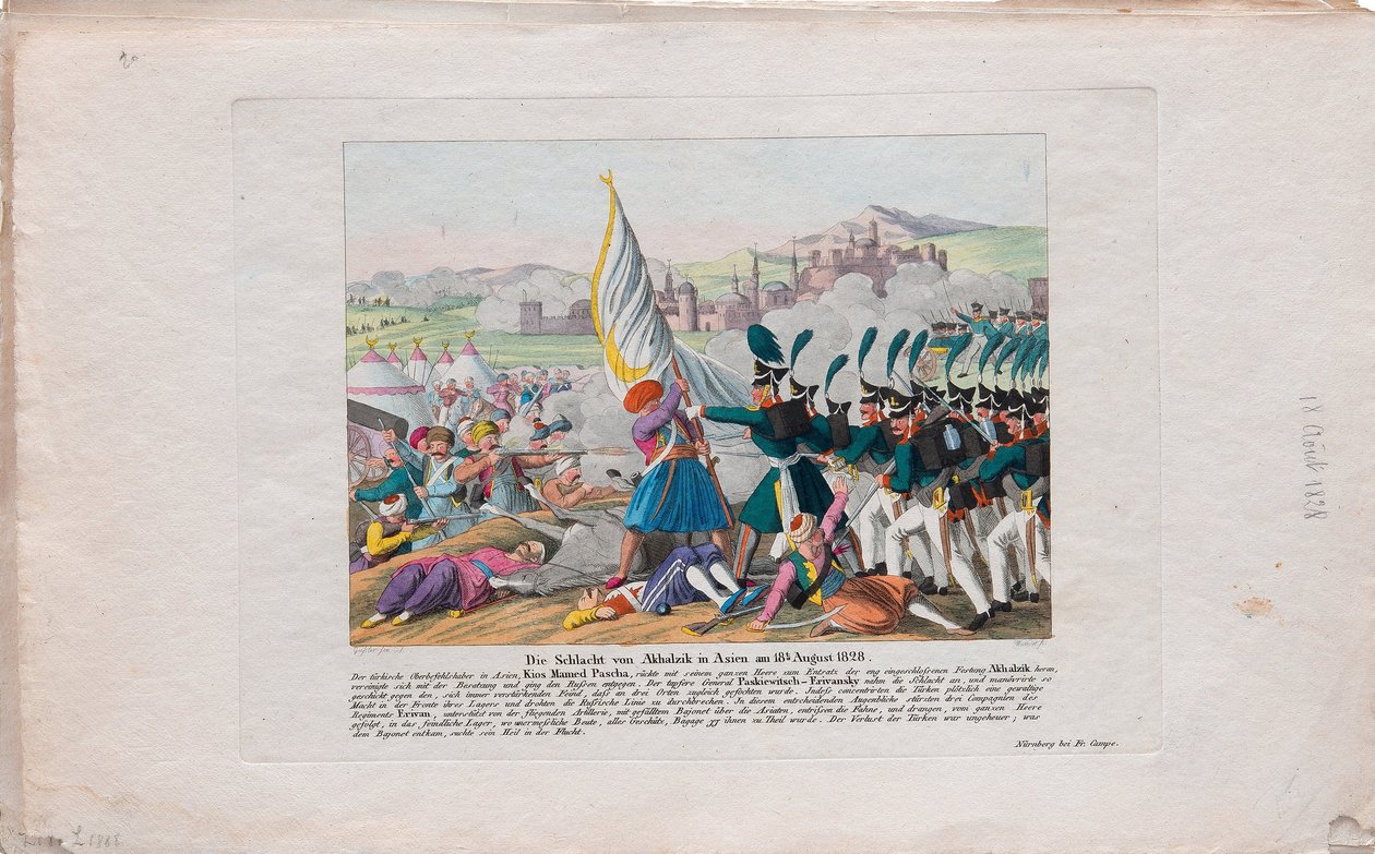 Stormen af Akhaltsikhe fæstningen den 27. august 1828, ca. 1830 af August Friedrich Andreas Campe