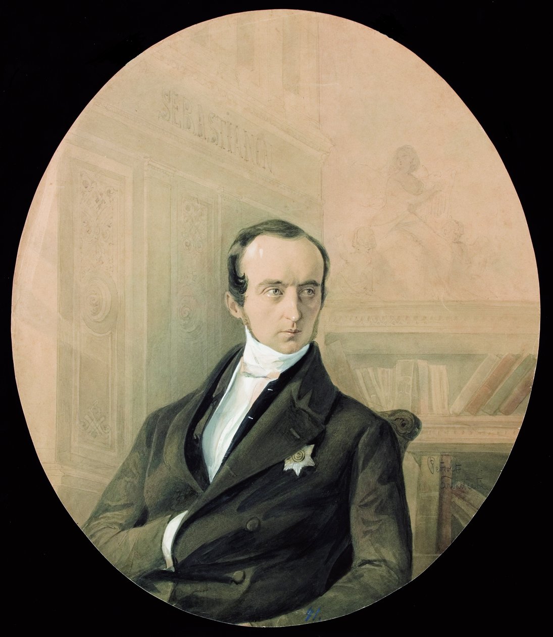 Portræt af prins Vladimir Fyodorovich Odoyevsky 1803-1869, slutningen af 1840