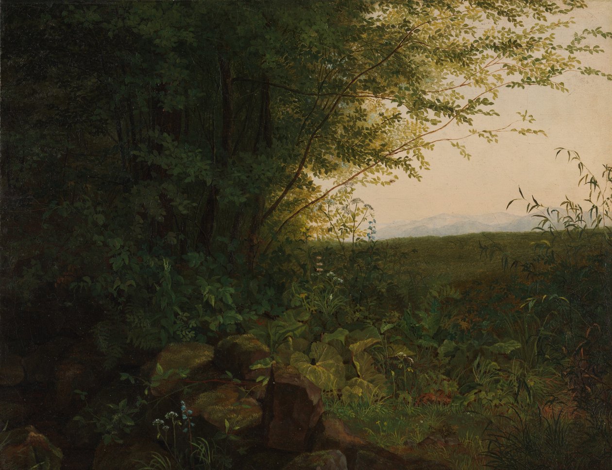I udkanten af skoven, ca. 1820. af August Heinrich
