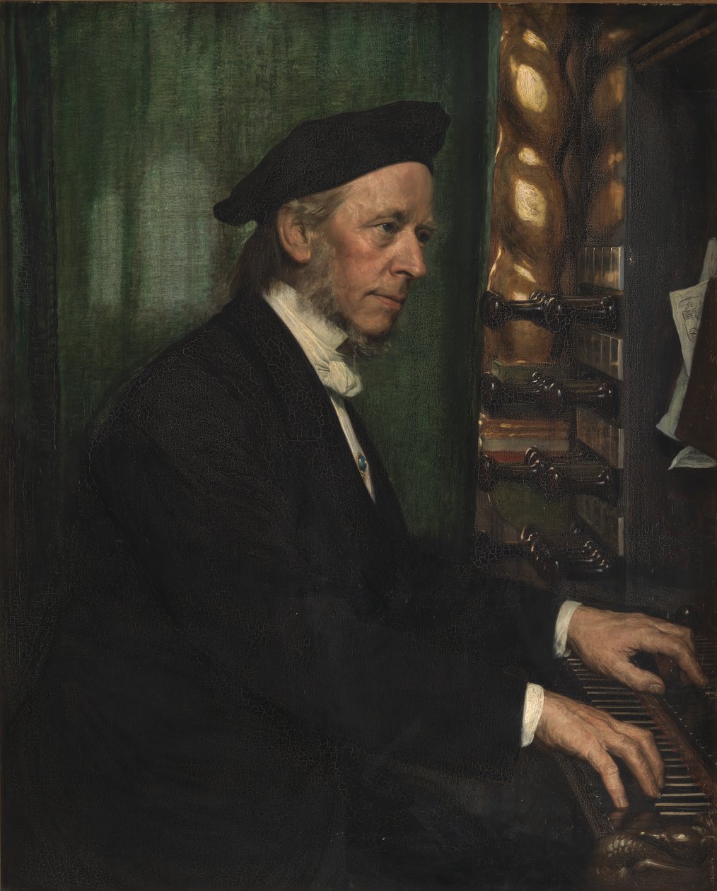 Domorganist i Roskilde, professor Hans Matthison-Hansen,kunstnerens svigerfader af August Jerndorff