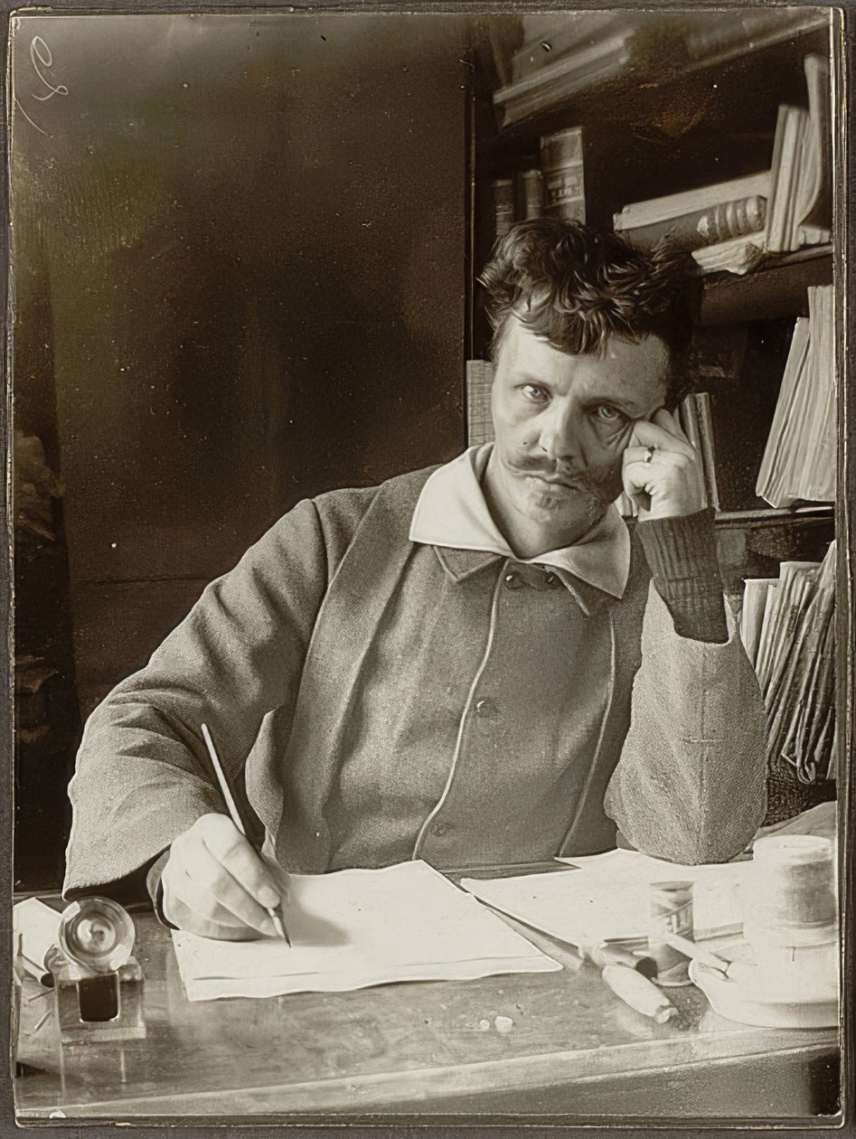 Selvportræt. 1886 af August Johan Strindberg