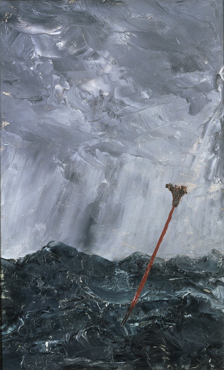 Stormy Sea Broom Buoy, 1892 (olie på papir) af August Johan Strindberg