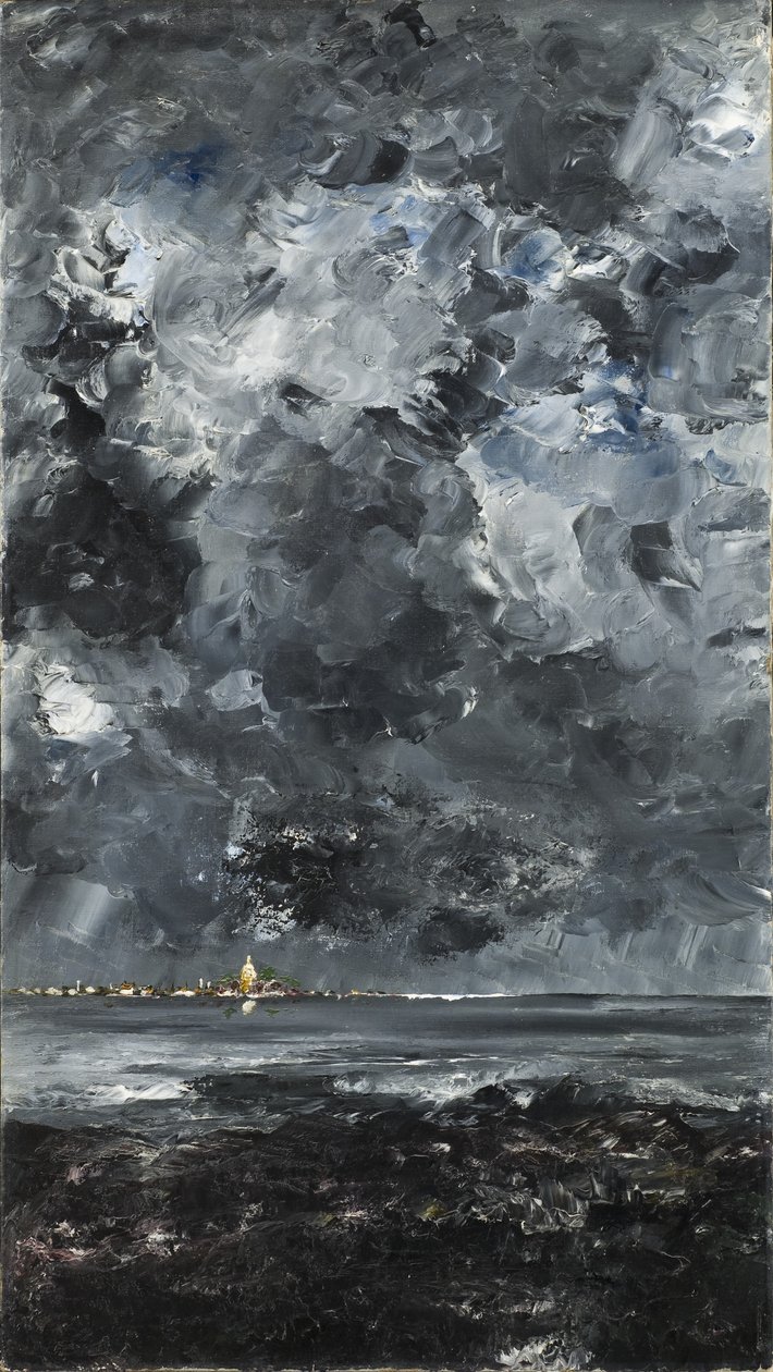 The Town (olie på lærred) af August Johan Strindberg