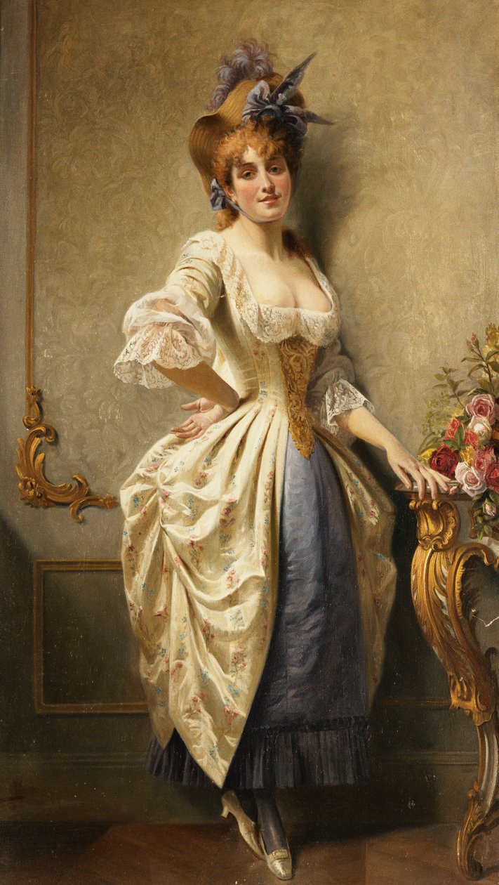 En ung skønhed, 1884 af August Knoop