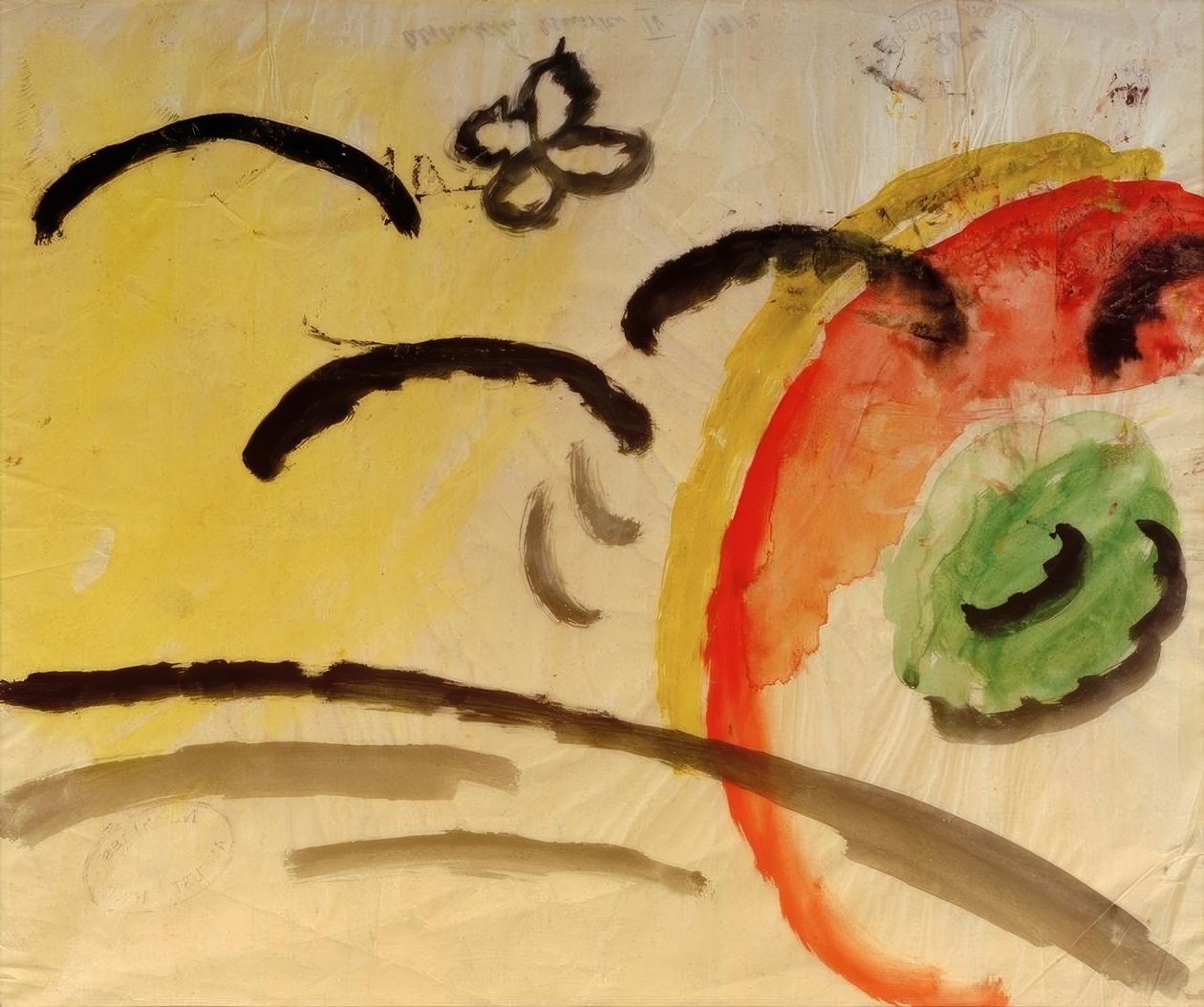 Abstrakt mønster IV, design til broderi af August Macke