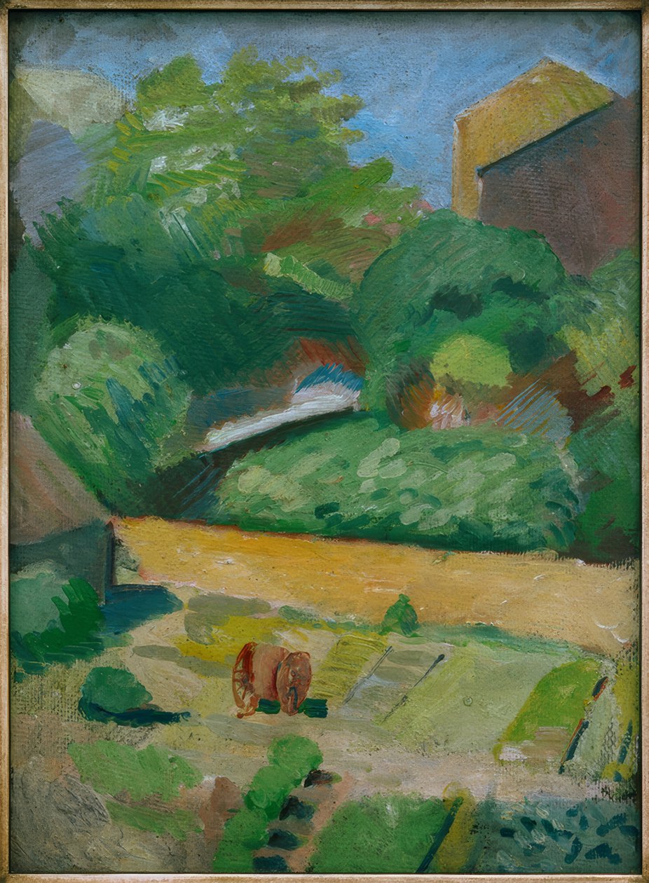 Udsigt over nabohaven (Bonn) af August Macke