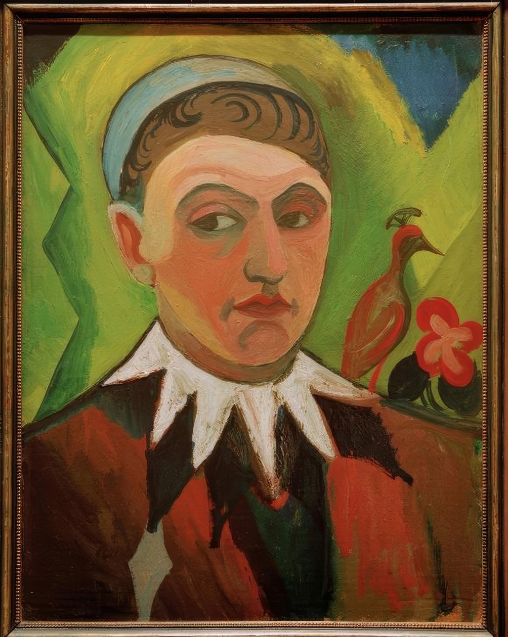 Klovn, karikeret selvportræt af August Macke