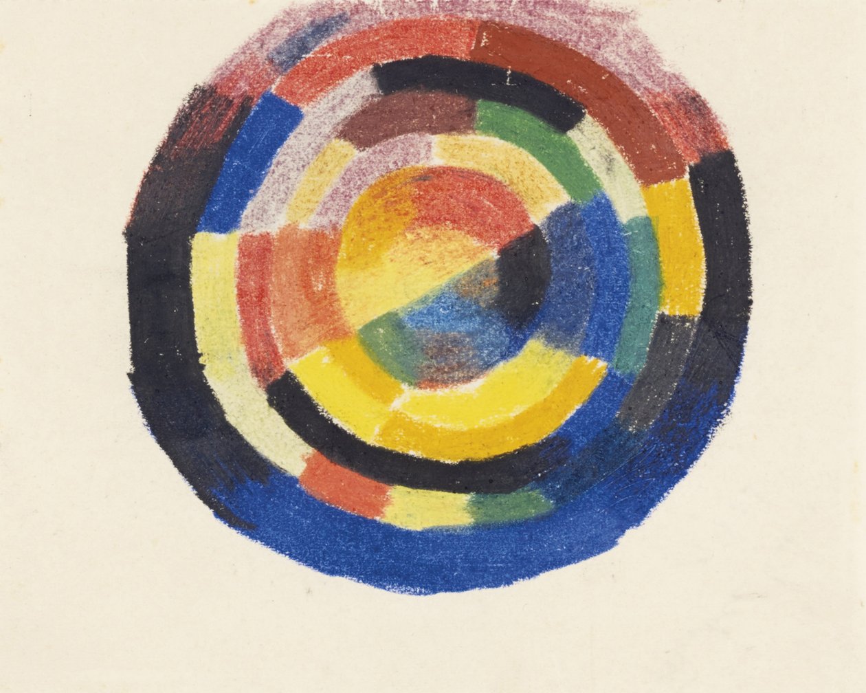 Farvehjul Farbkreis, 1913-1914 af August Macke