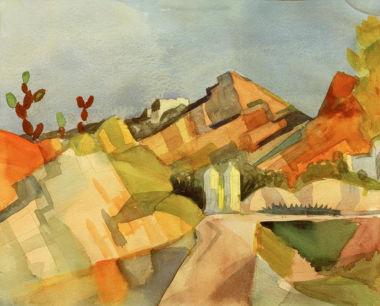 Rocky landskab af August Macke