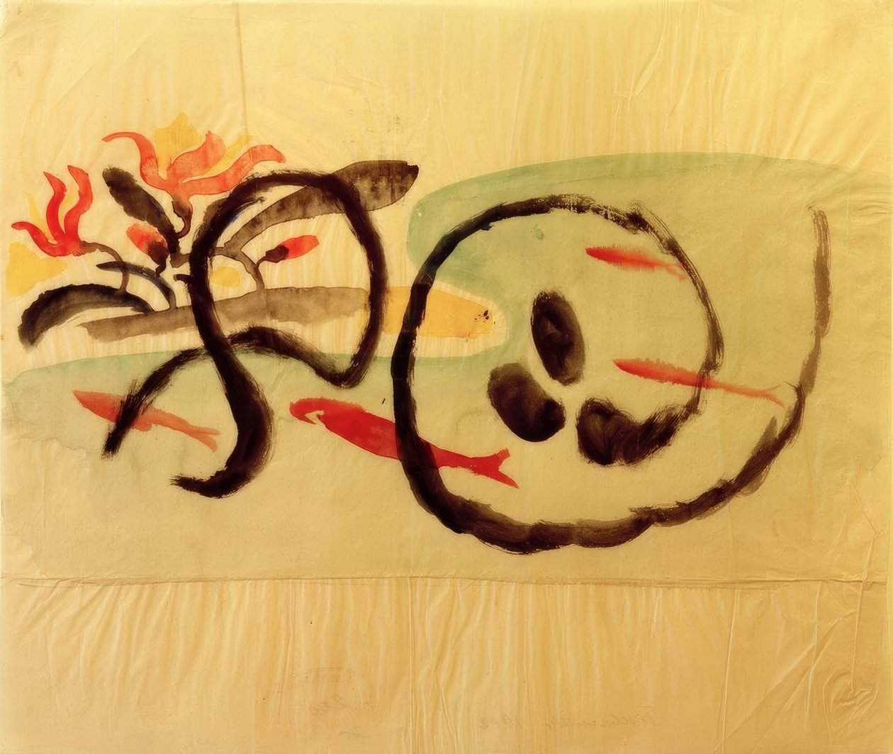 Fiskemønster, design til broderi af August Macke