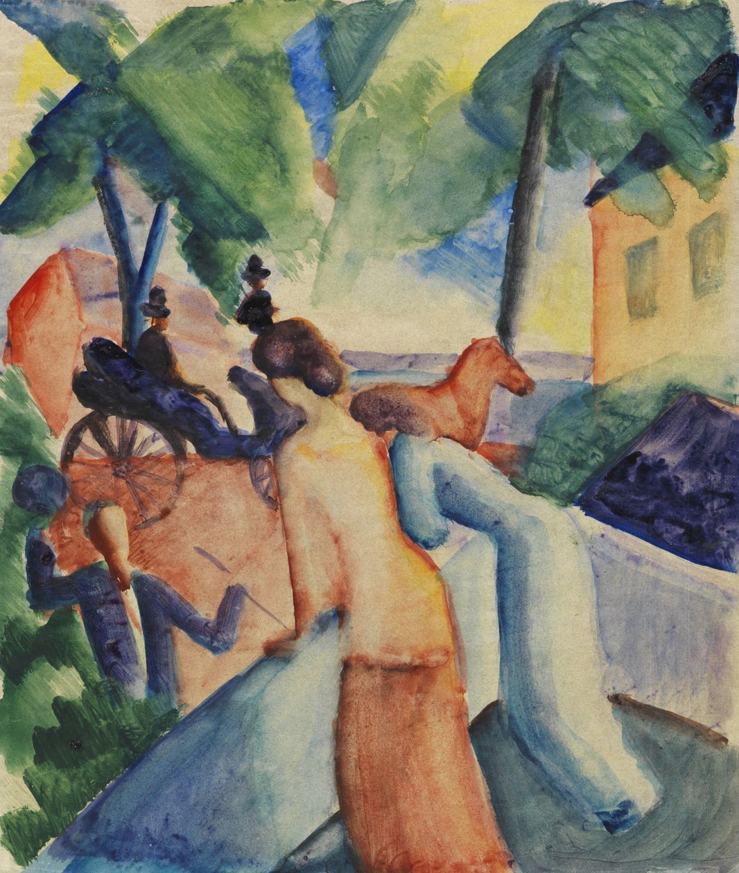 Hilsen Thun-søen, 1913. af August Macke