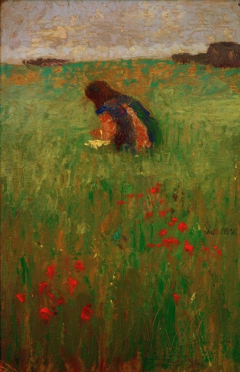 Barn på eng af August Macke