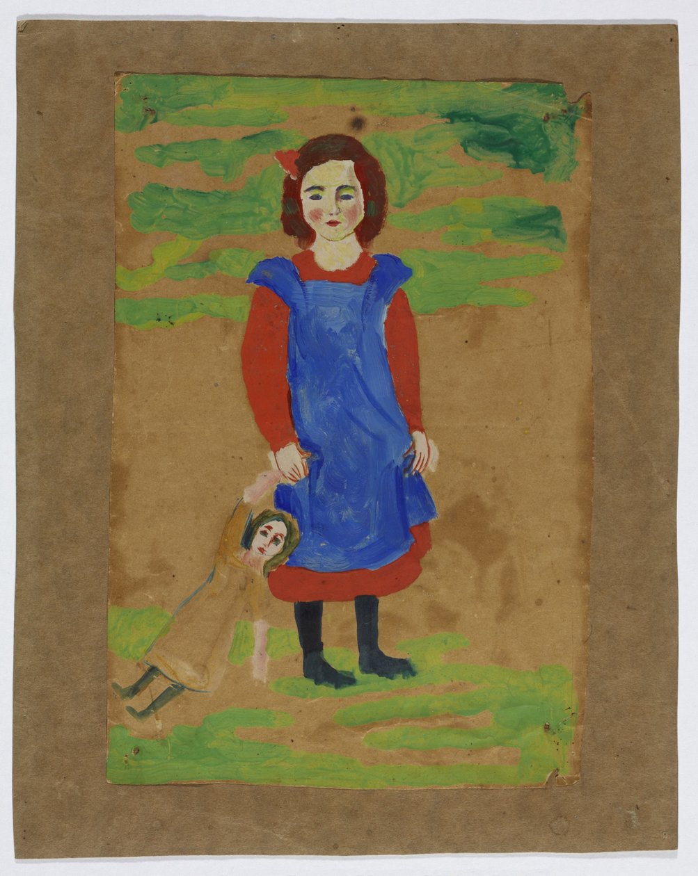 barn med dukke af August Macke