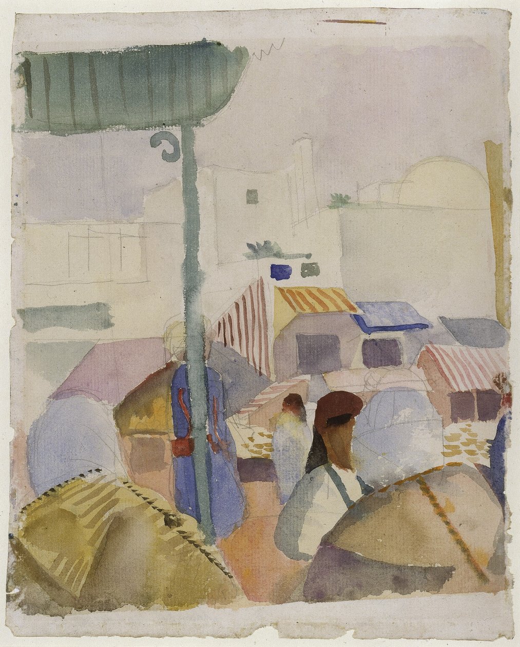 Markedet i Tunis II af August Macke