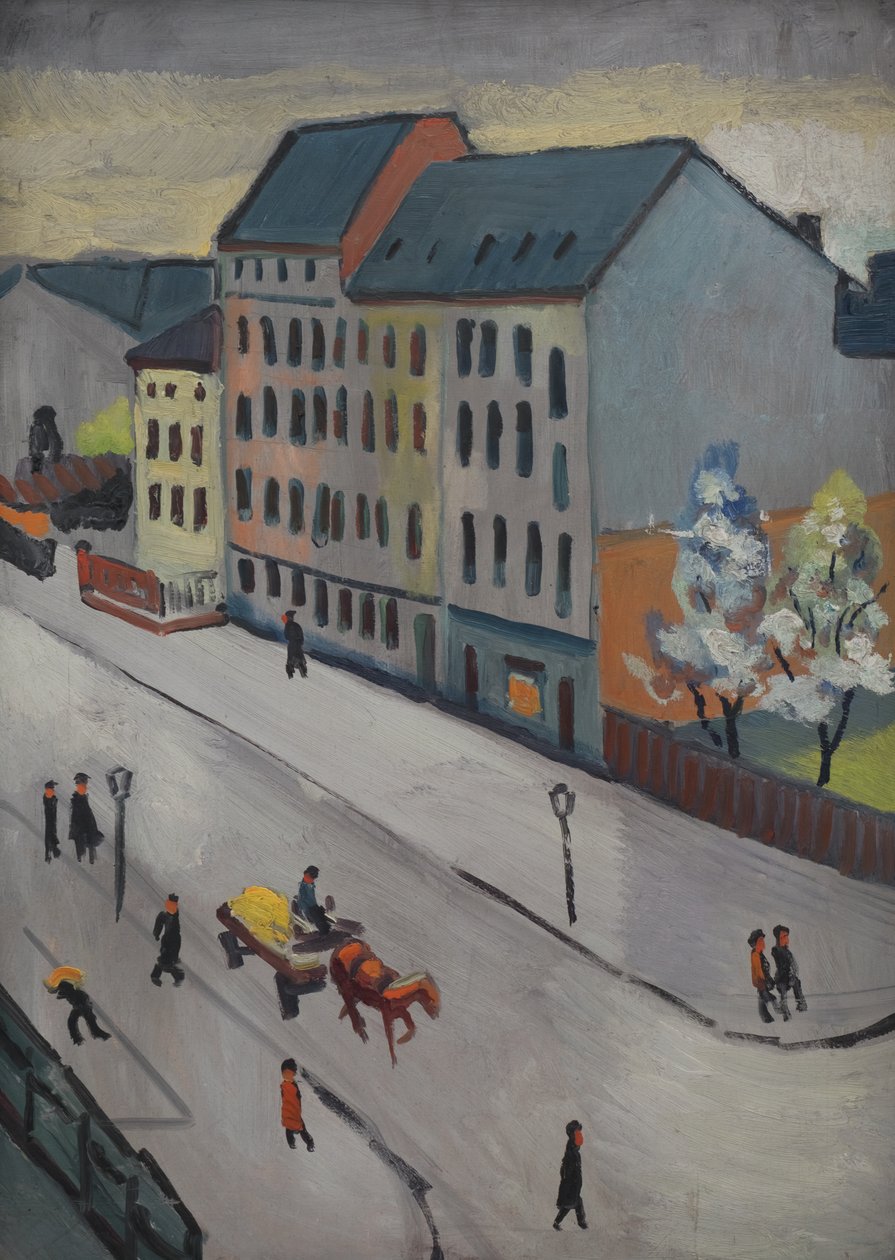 Vores gade i Grau af August Macke