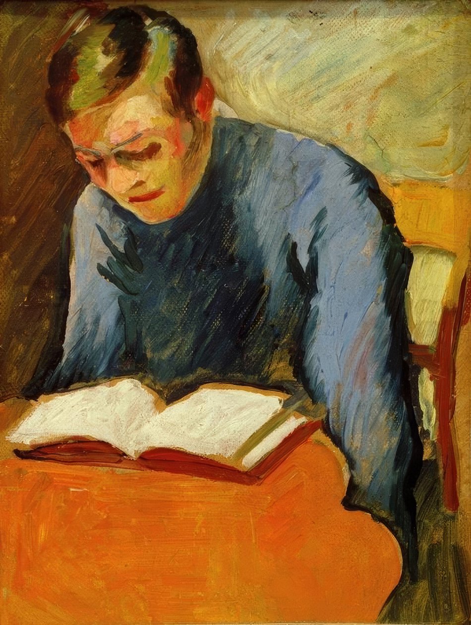 Portræt af Helmuth Macke af August Macke