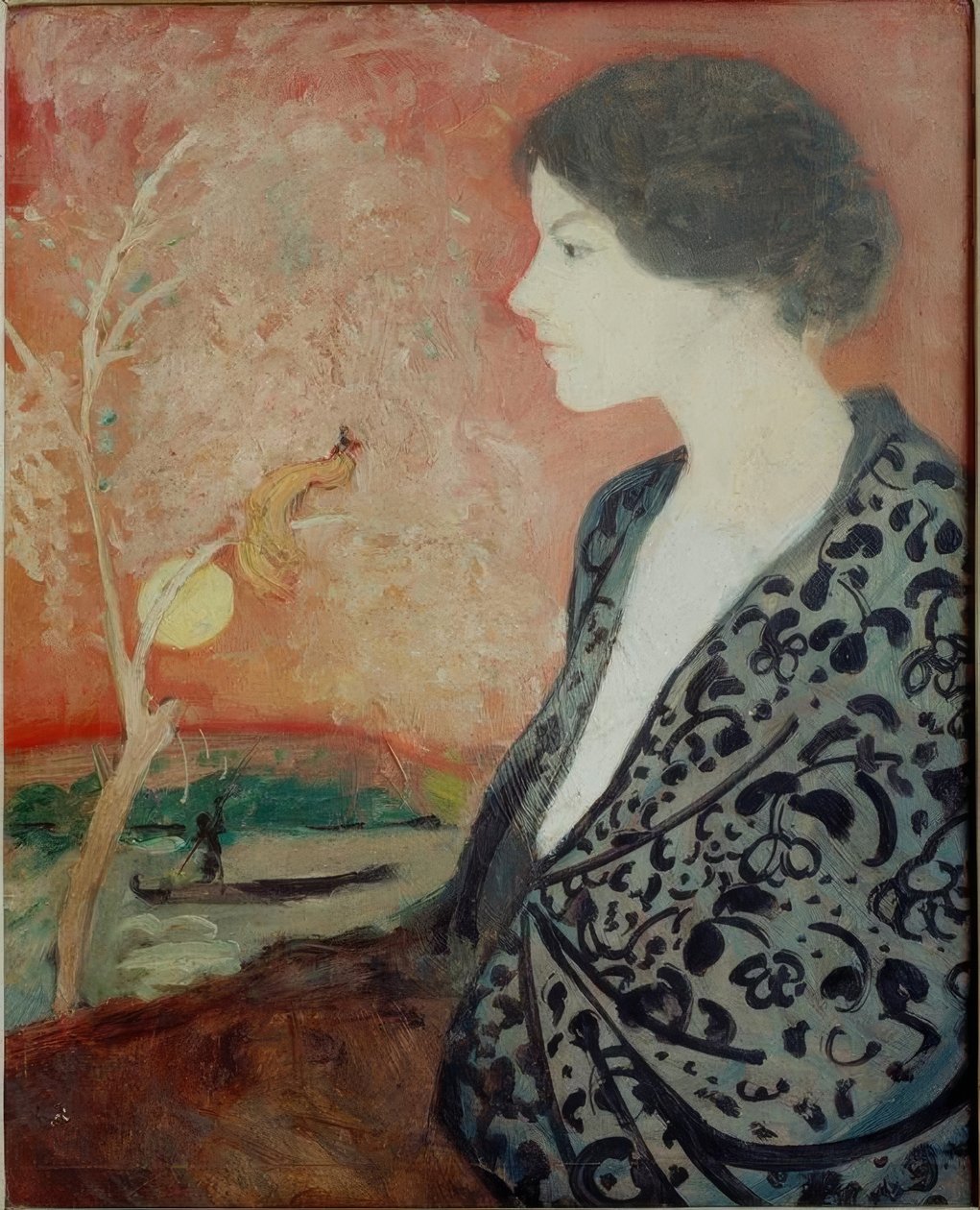 Portrætstudie Elisabeth Gerhardt af August Macke