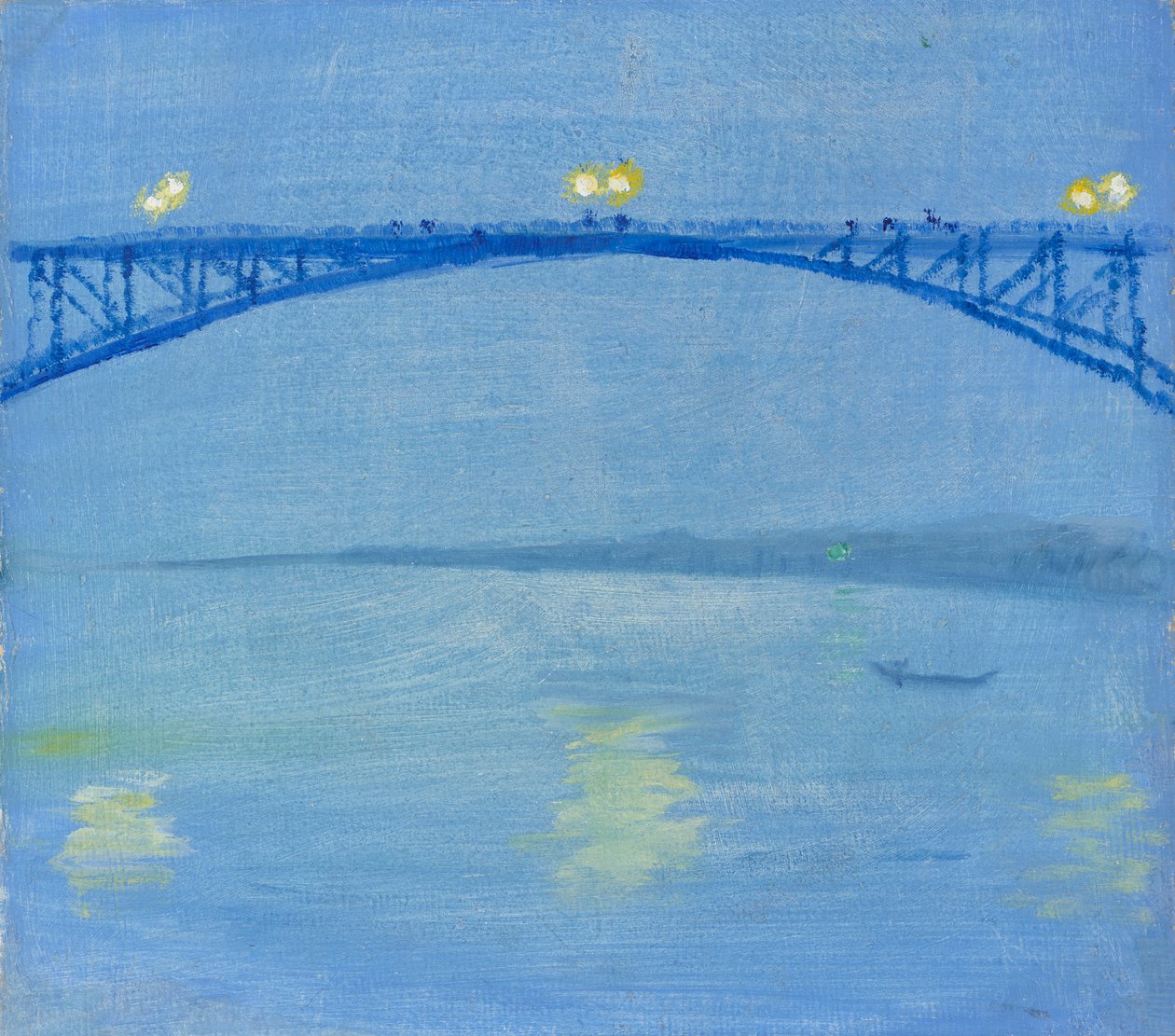 Rheinbroen om aftenen af August Macke