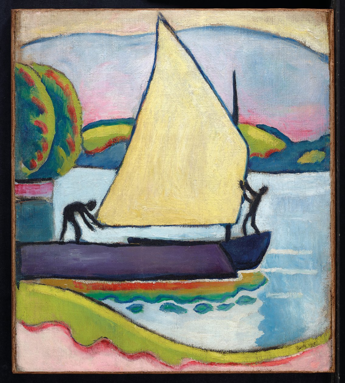 Sejlbåd om morgenen, 1910 af August Macke