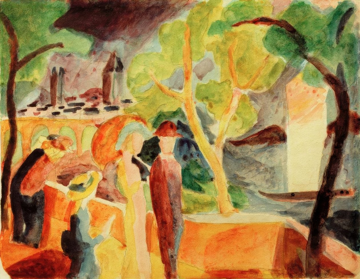 Vandrere på søen af August Macke