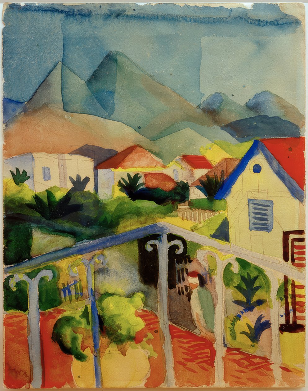 St. Germain bei Tunis af August Macke