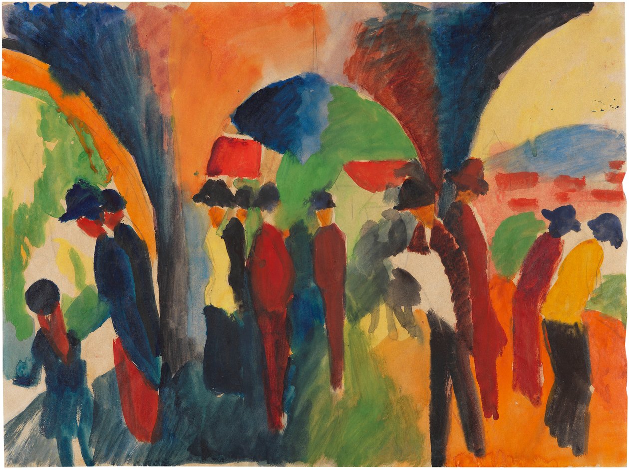 Under Thun Arcades, 1913. af August Macke
