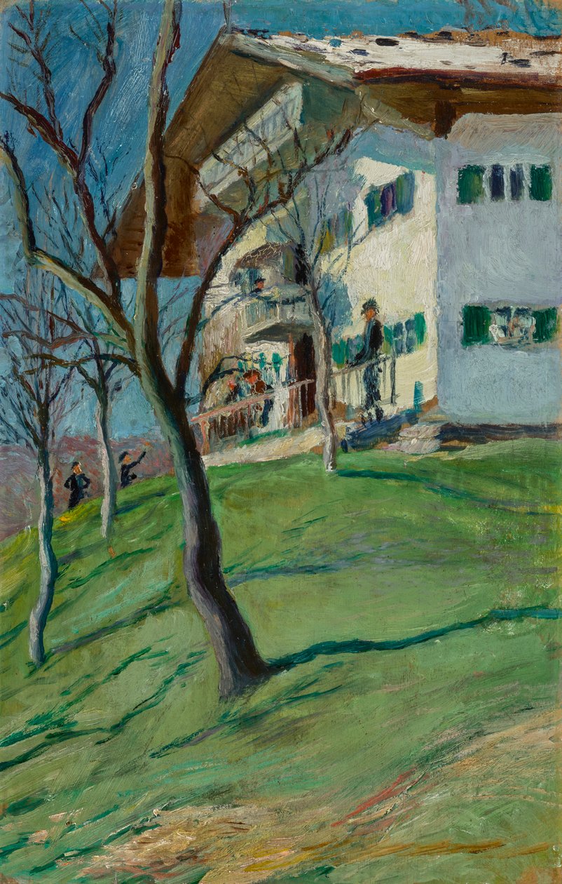 Vores lille hus i Tegernsee af August Macke
