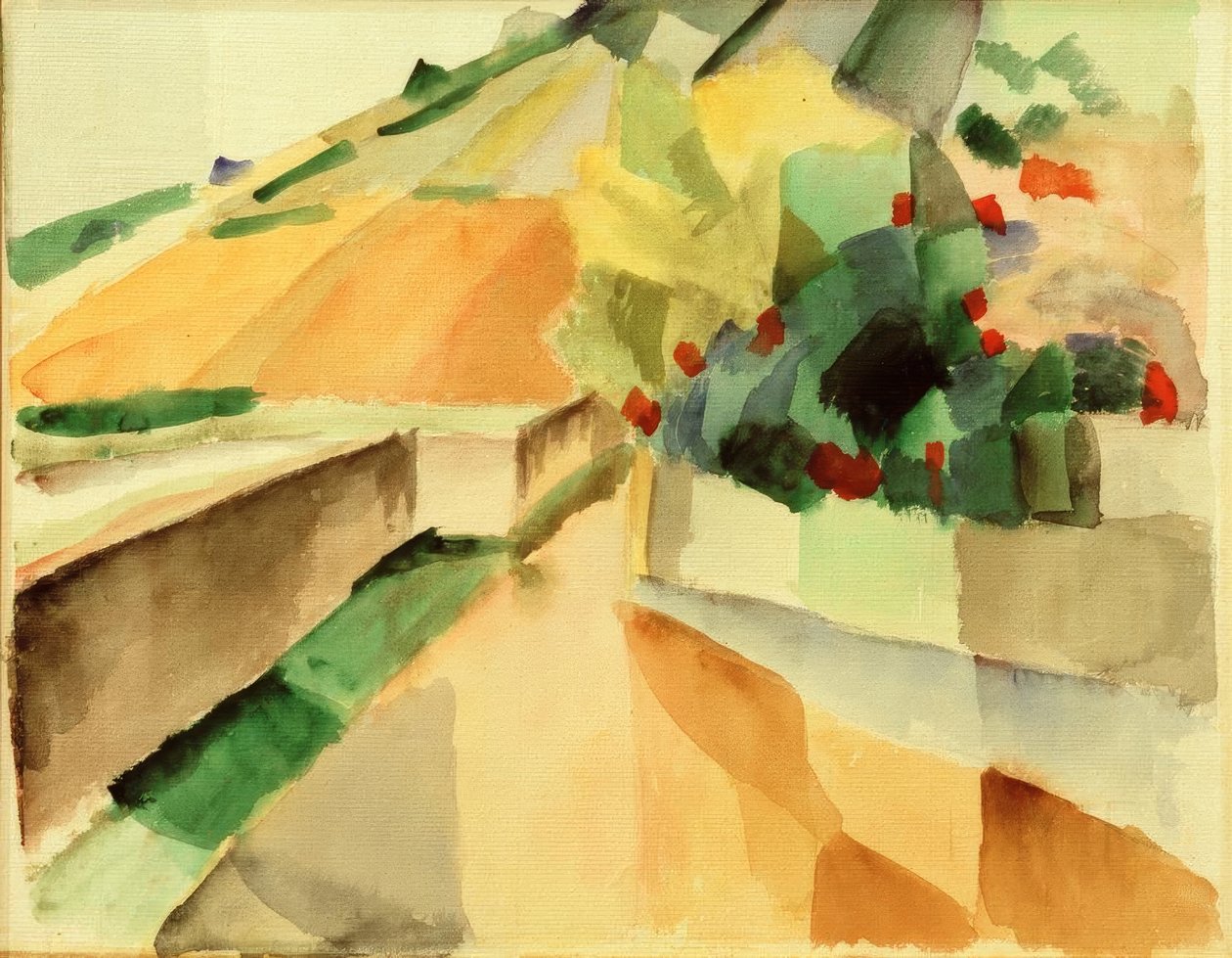 Vinmarker ved Murtensøen af August Macke
