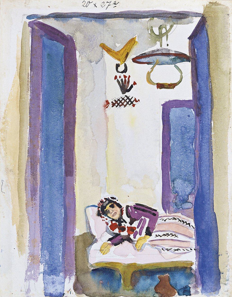 Kvinde på divan af August Macke