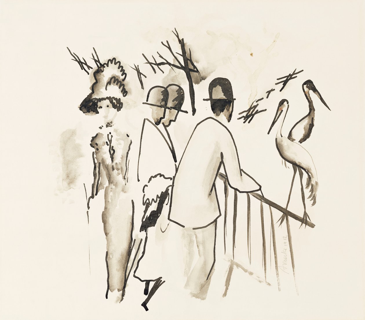 Zoologisk Have II; Zoologischer Garten II, 1912 af August Macke