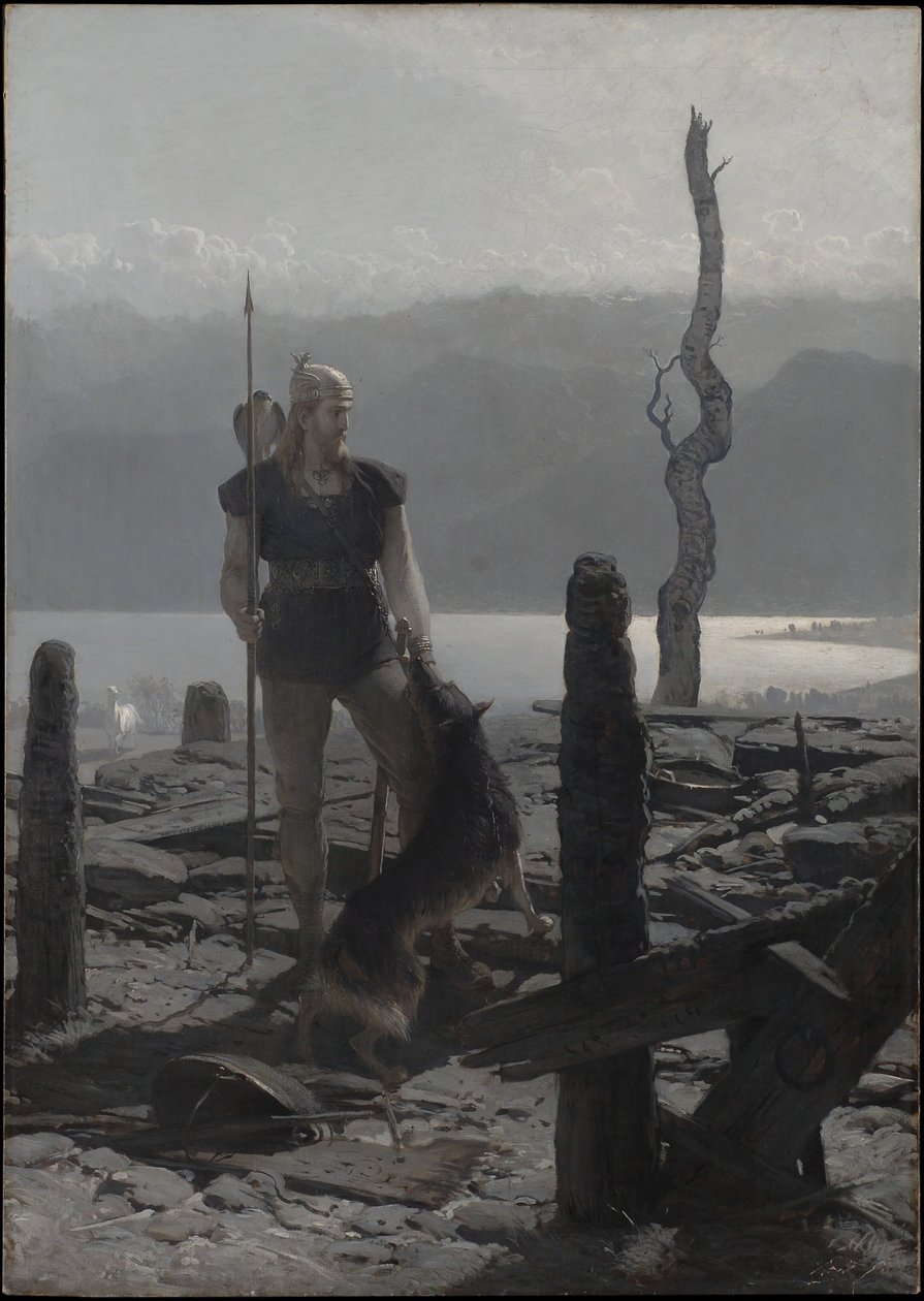 Frithiofs hjemkomst (fra Frithiofs saga) af August Malmström