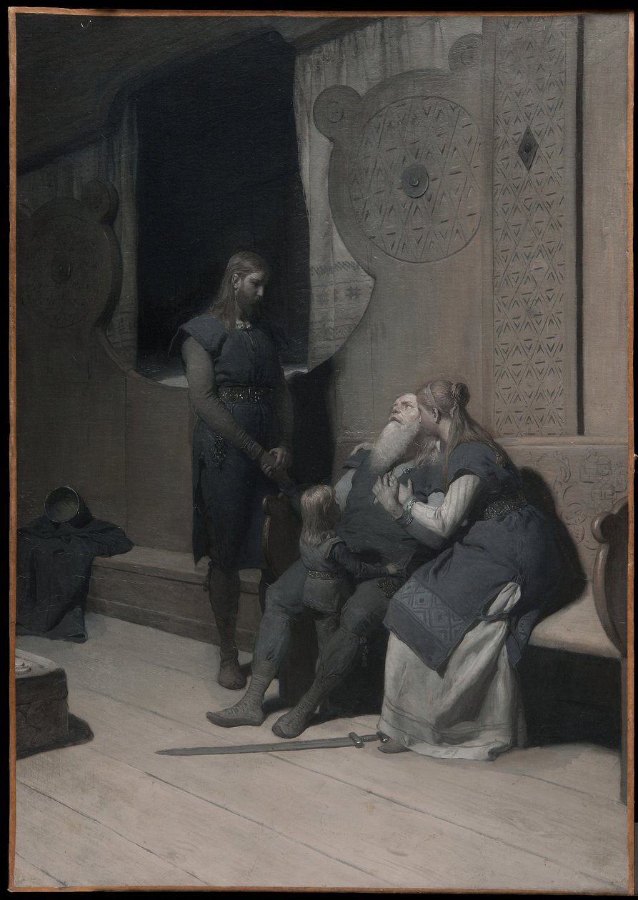 Kong Rings død (fra Frithiofs saga) af August Malmström
