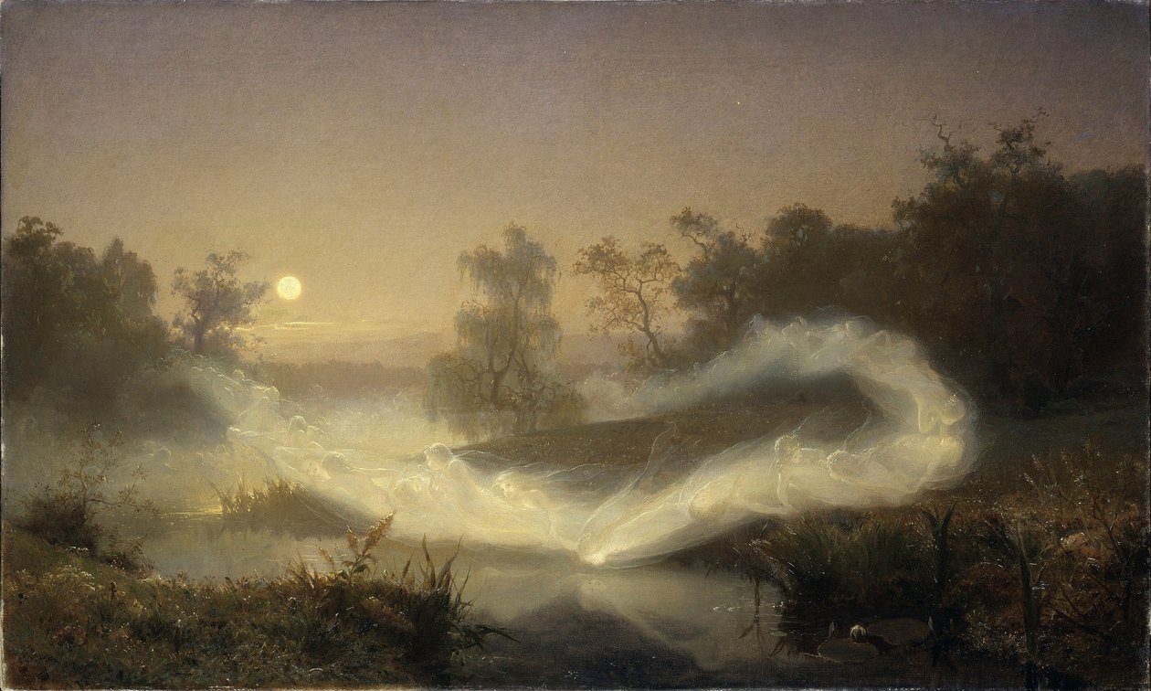 la danse des elfes - Malmstroem, august (1829-1901) Olie på lærred 1866 Nationalmuseet Stockholm 90x149 af August Malmström