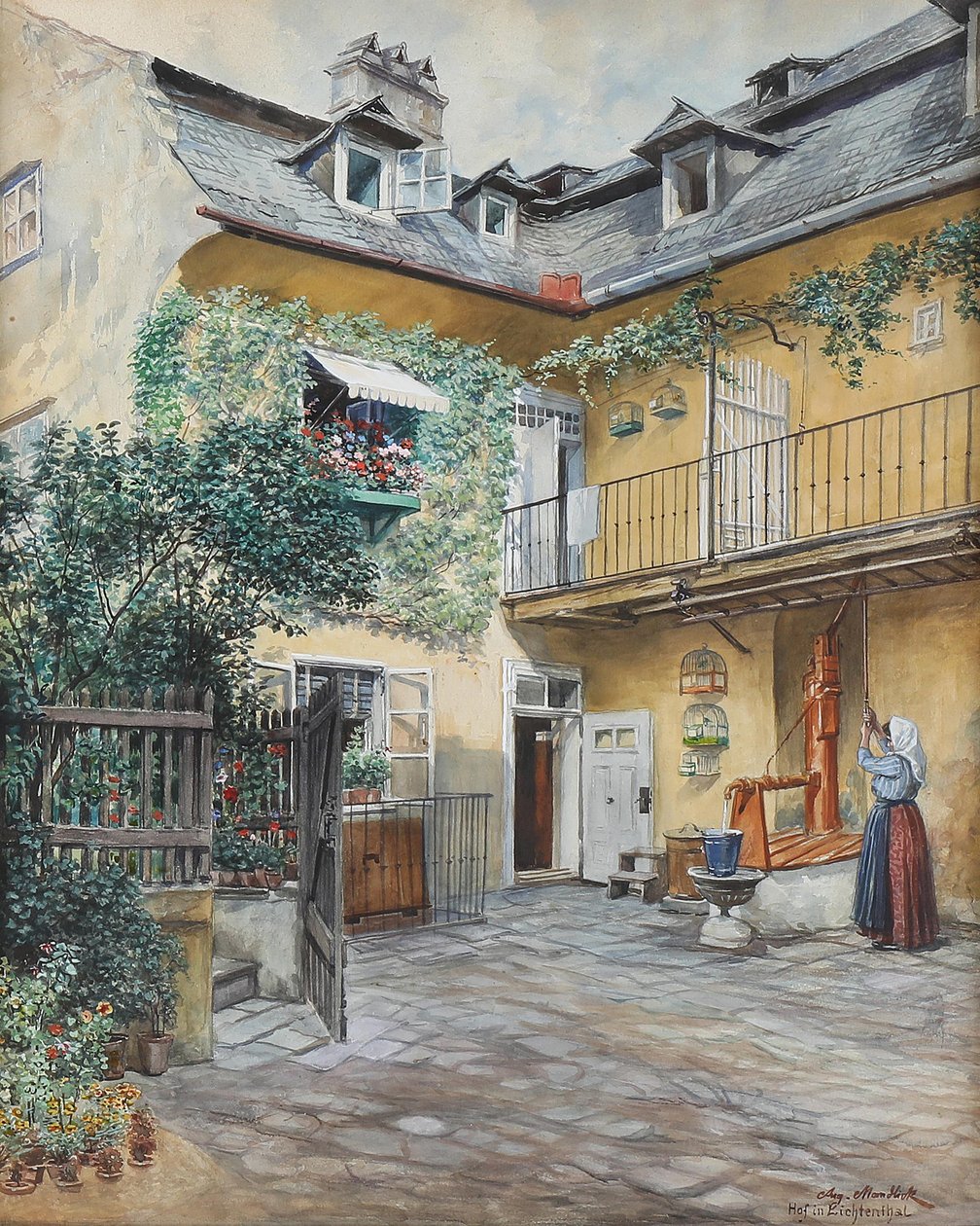 August Mandlick Hof i Lichtenthal af August Mandlick