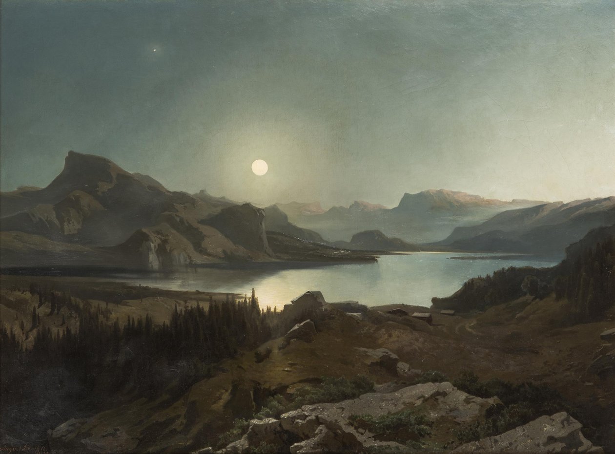 Alpine Lake af August Schaeffer von Wienwald