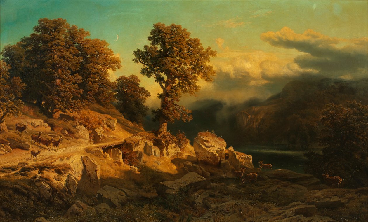 efterårslandskab af August Schaeffer von Wienwald