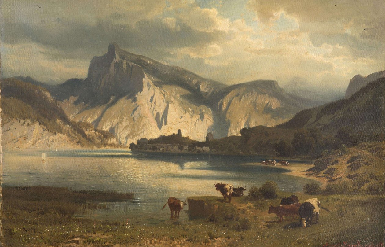Landskab med en sø af August Schaeffer von Wienwald