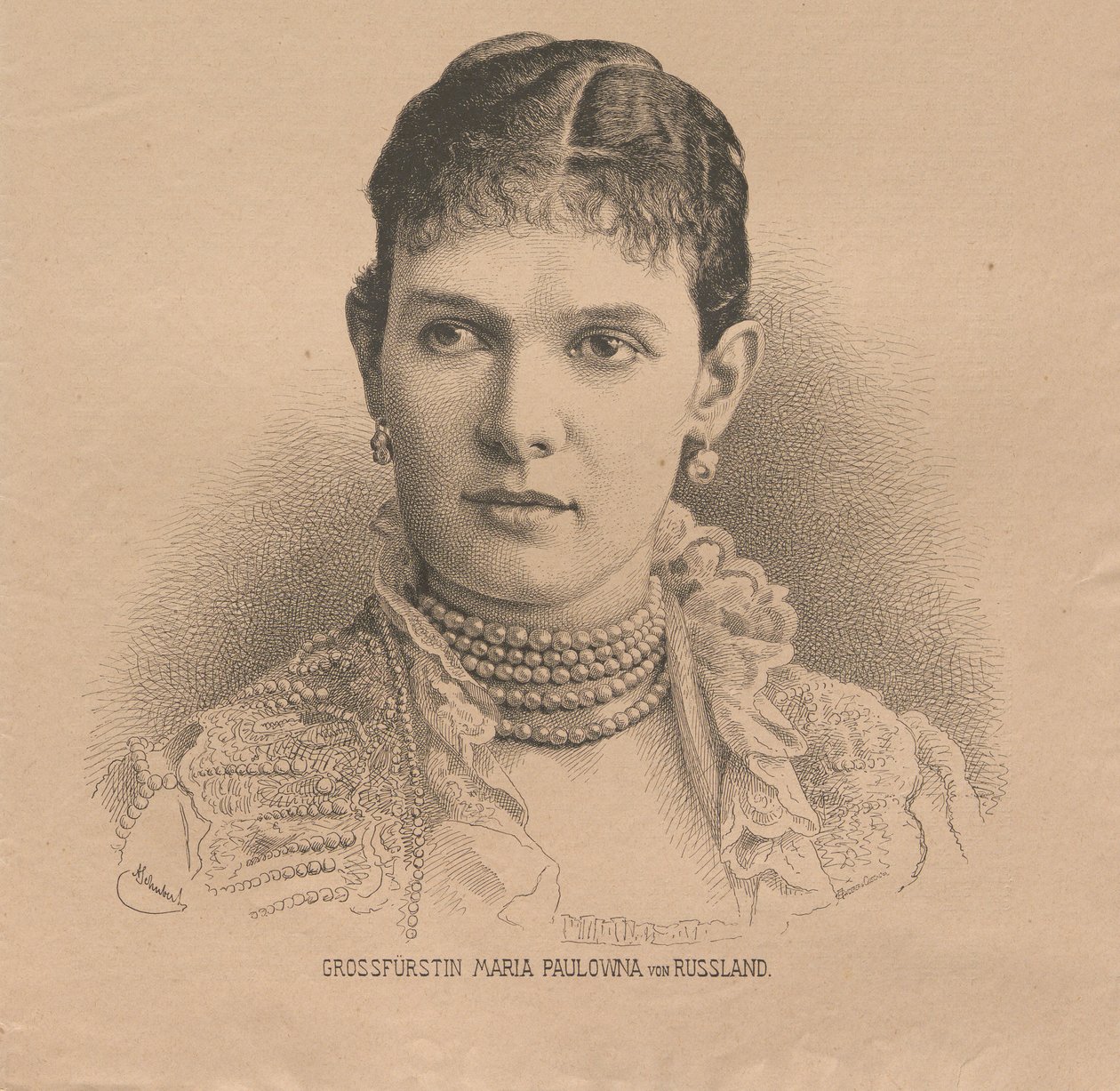 Storhertuginde Maria Pavlovna af Rusland 1854-1920, 1882. af August Schubert