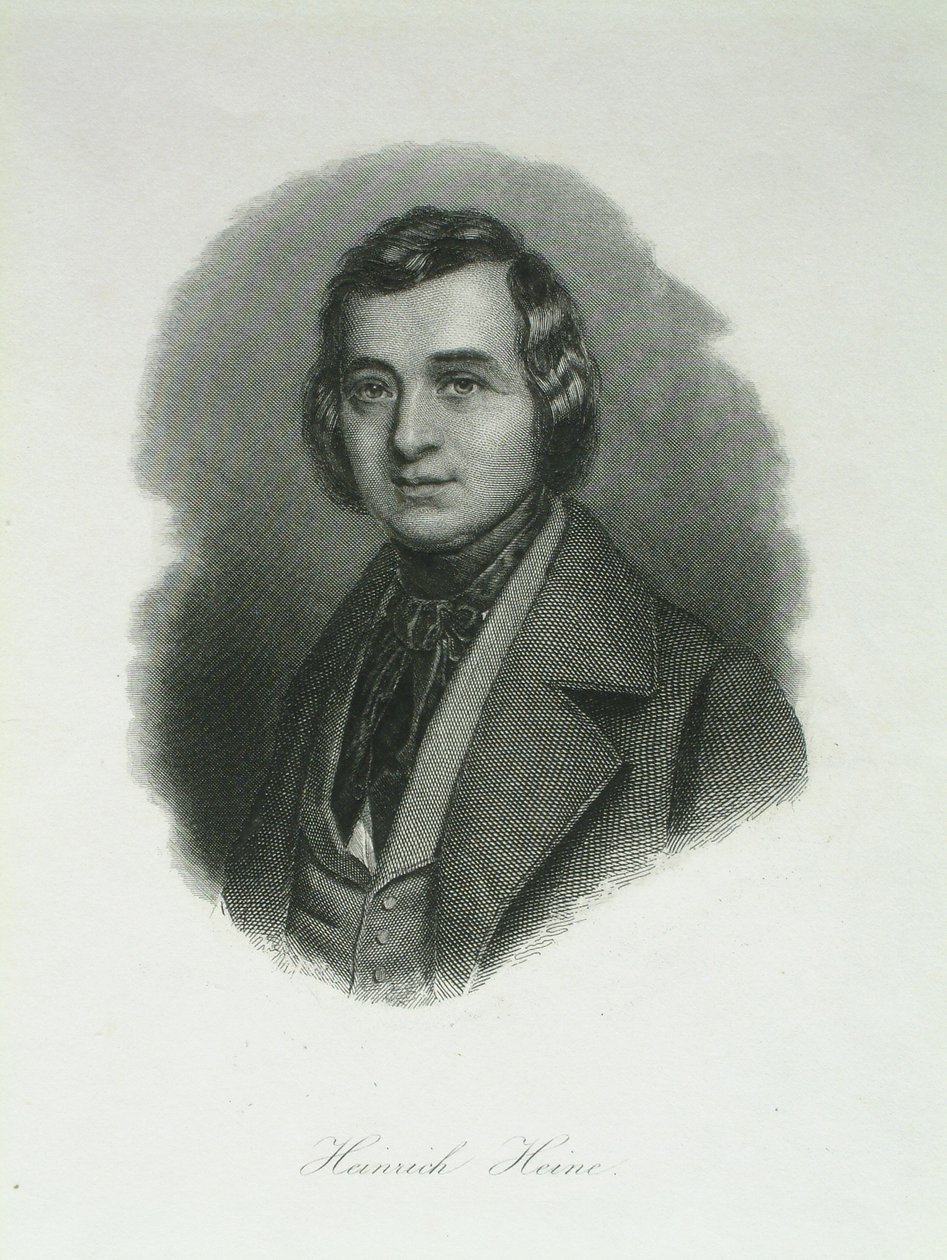 Portræt af digteren Heinrich Heine 1797-1856, 1842 af August Weger