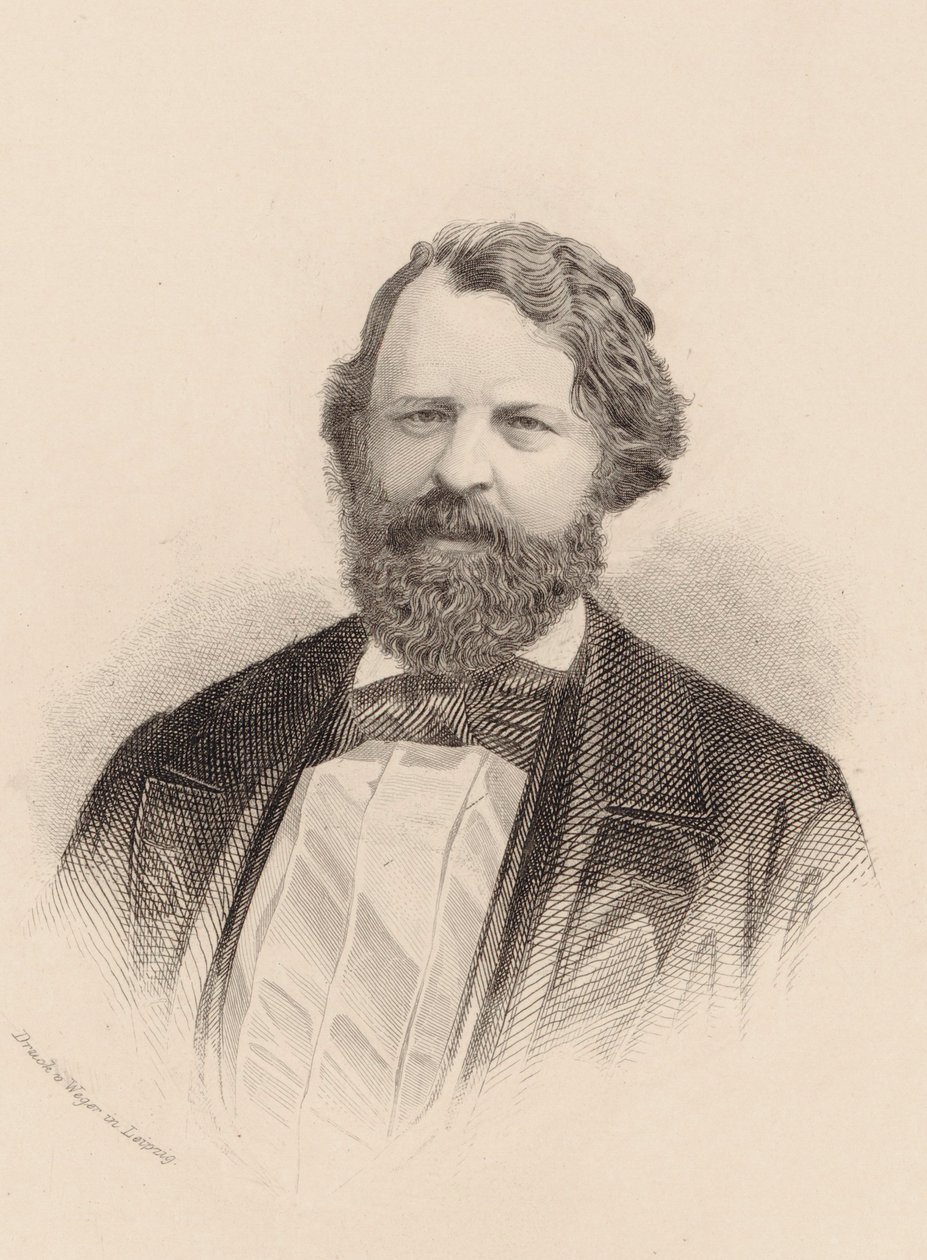 Portræt af violinisten og komponisten Joseph Joachim 1831-1907. af August Weger