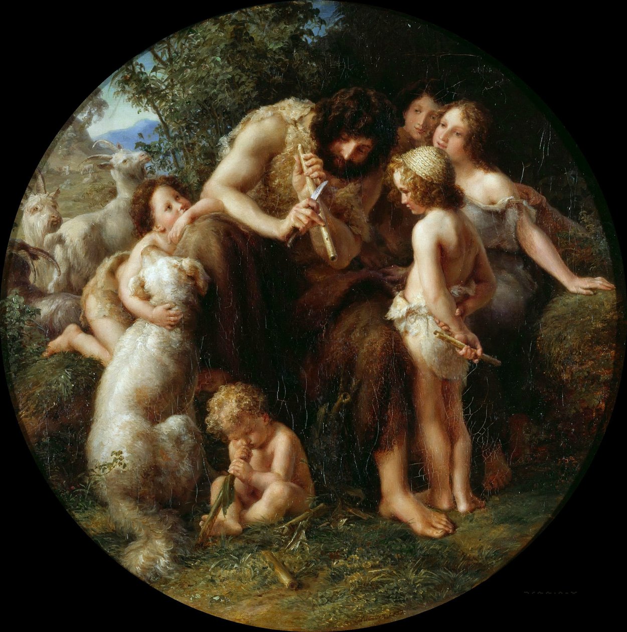 Jubal, fløjtens fader, 1839. af August von Kloeber