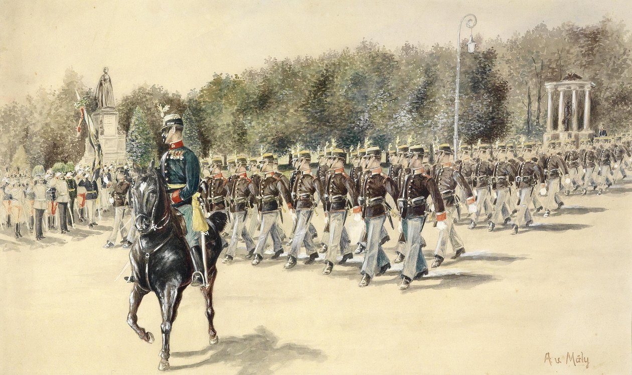 Maly Defilade fra den akademiske bataljon af August von Maly
